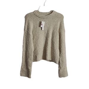 Abound Mock Neck Fuzzy Sweater, Ivory/Cream Color, NWT, Small
